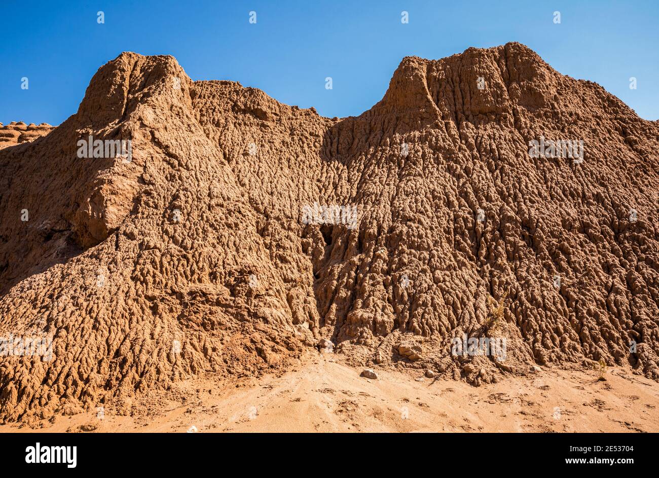 Eroded landforms in a gully Kodachrome Basin State Park, Utah, USA. Stock Photo