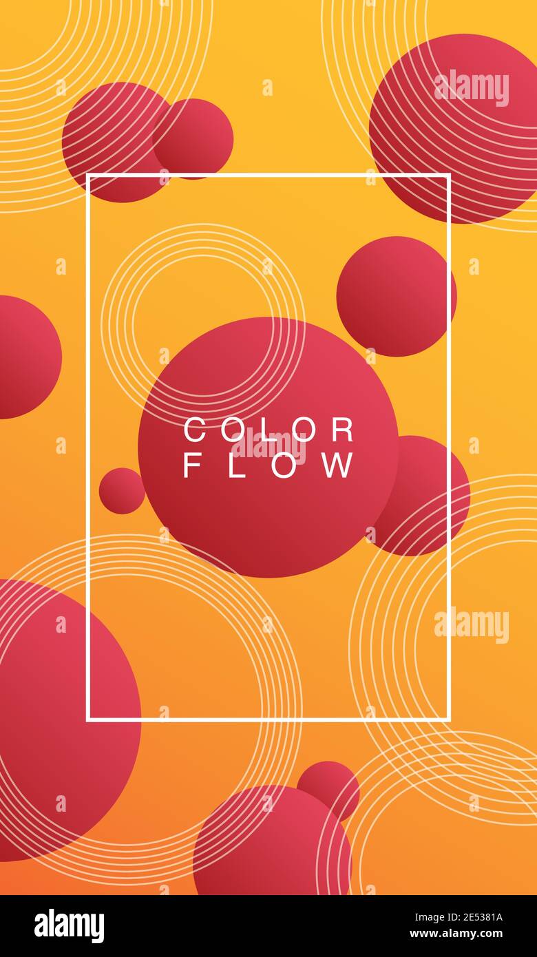 color flow with rectangle frame background poster vector illustration ...