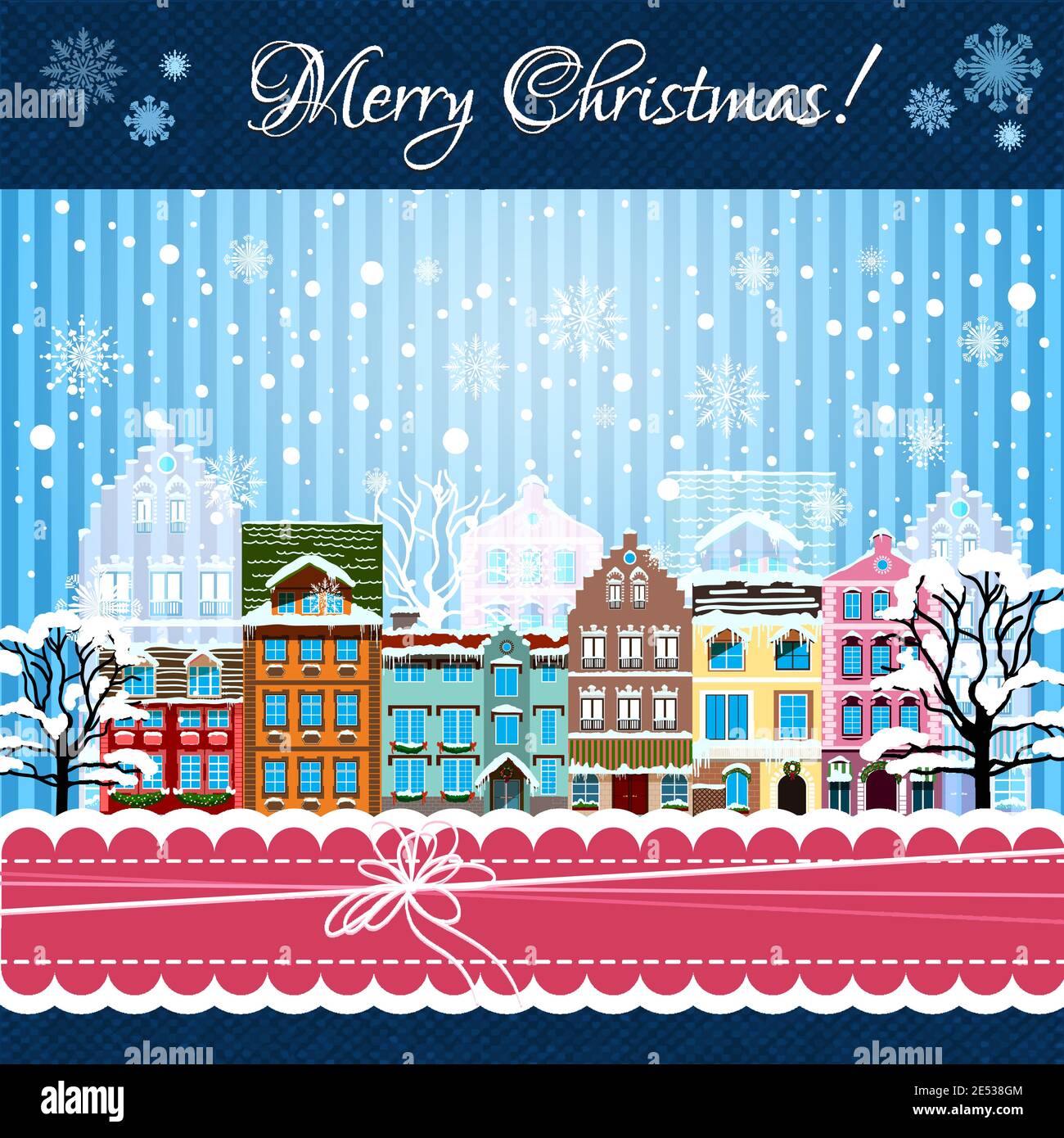Merry christmas card vector illustration Stock Vector Image & Art - Alamy