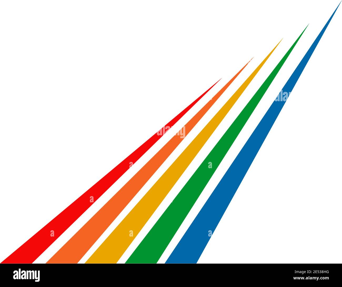 rainbow icon logo design template Stock Vector