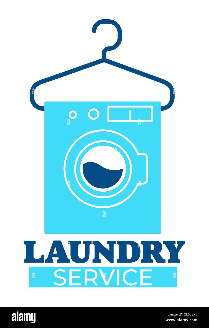 Laundry service, washing clothes in machine vector Stock Vector