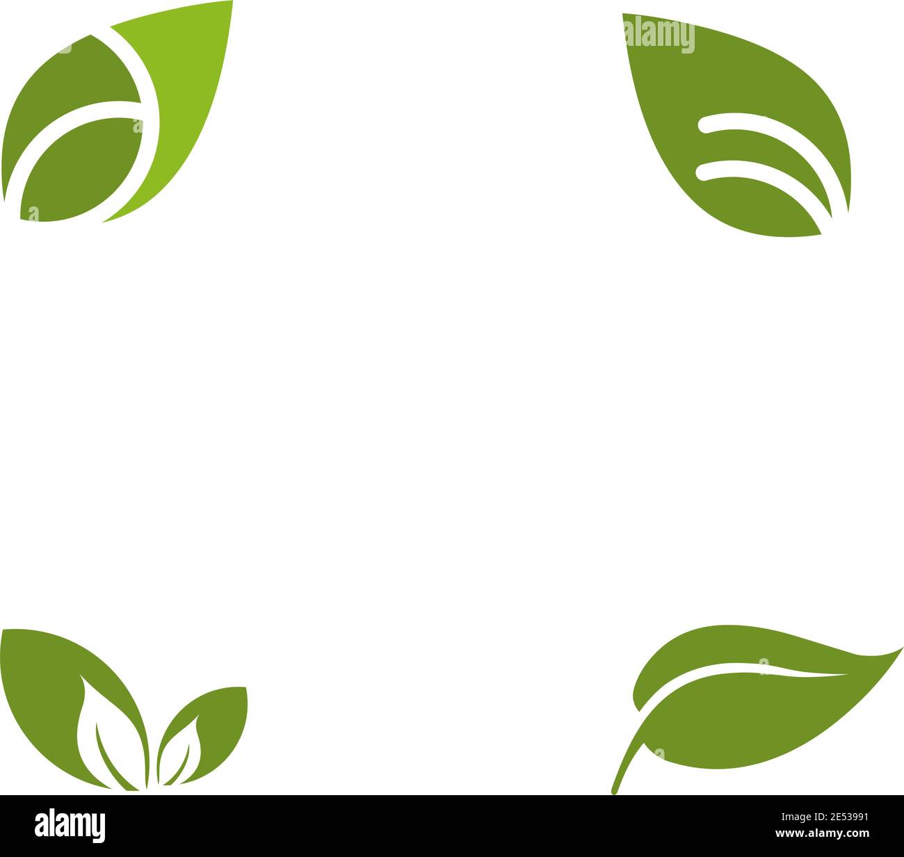 Green leaf icon logo design inspiration vector illustration template ...