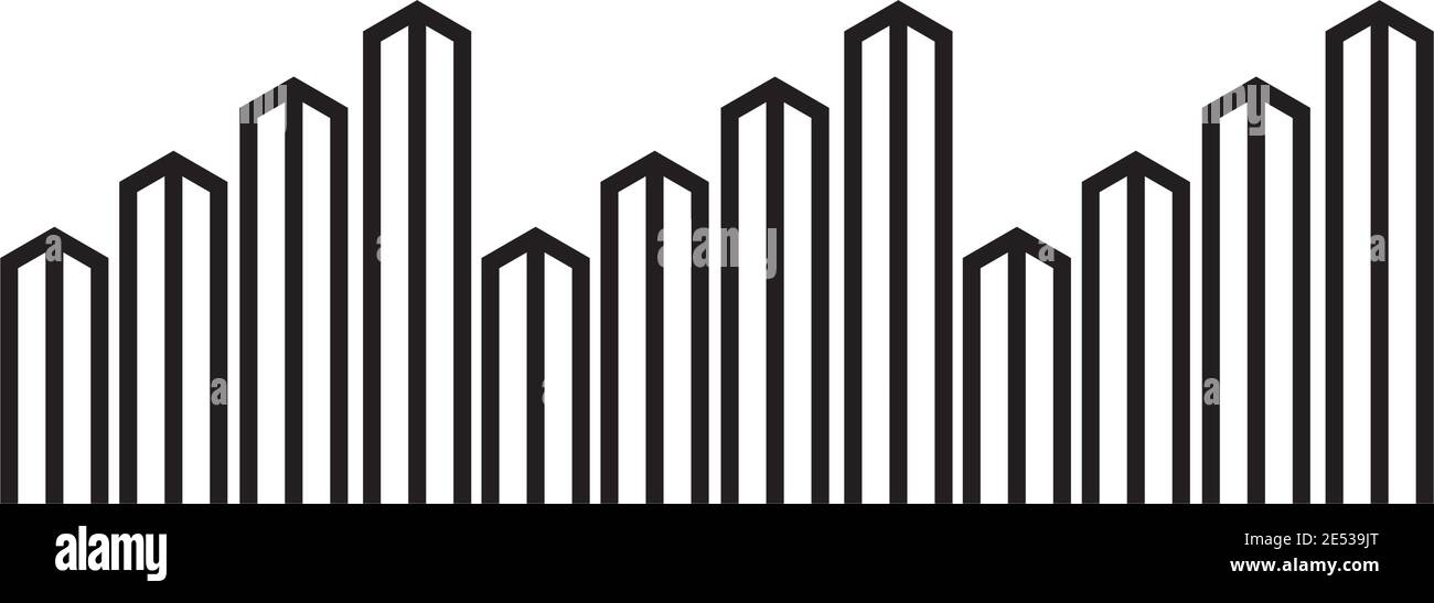 City scape inspiration  illustration logo design vector template Stock Vector