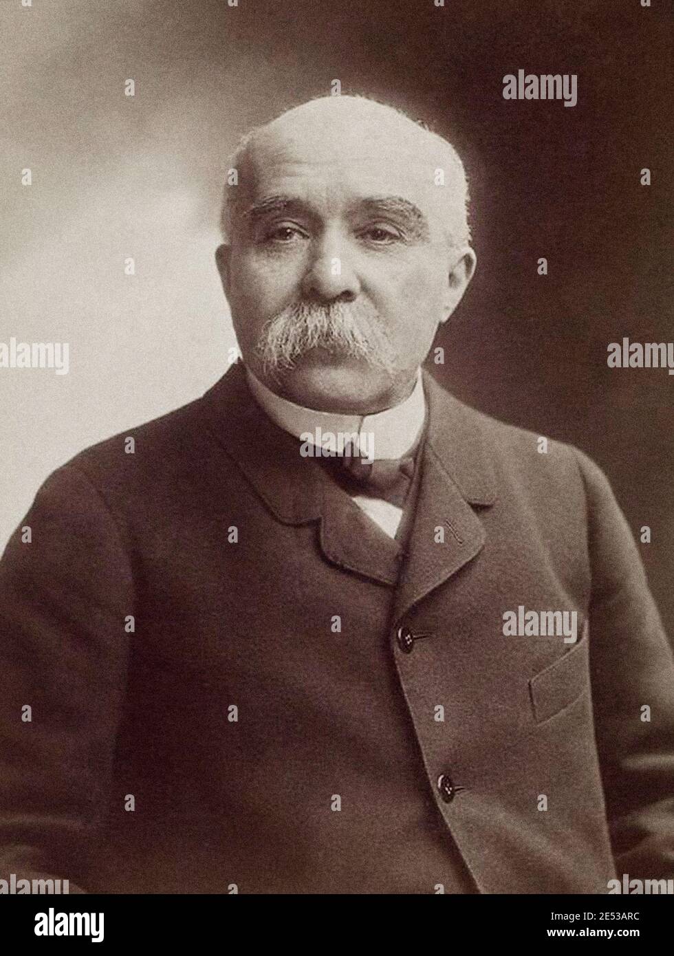 Georges Benjamin Clemenceau (1841 — 1929) — French politician, statesman and journalist, who served as Prime Minister of France from 1906 to 1909 and Stock Photo