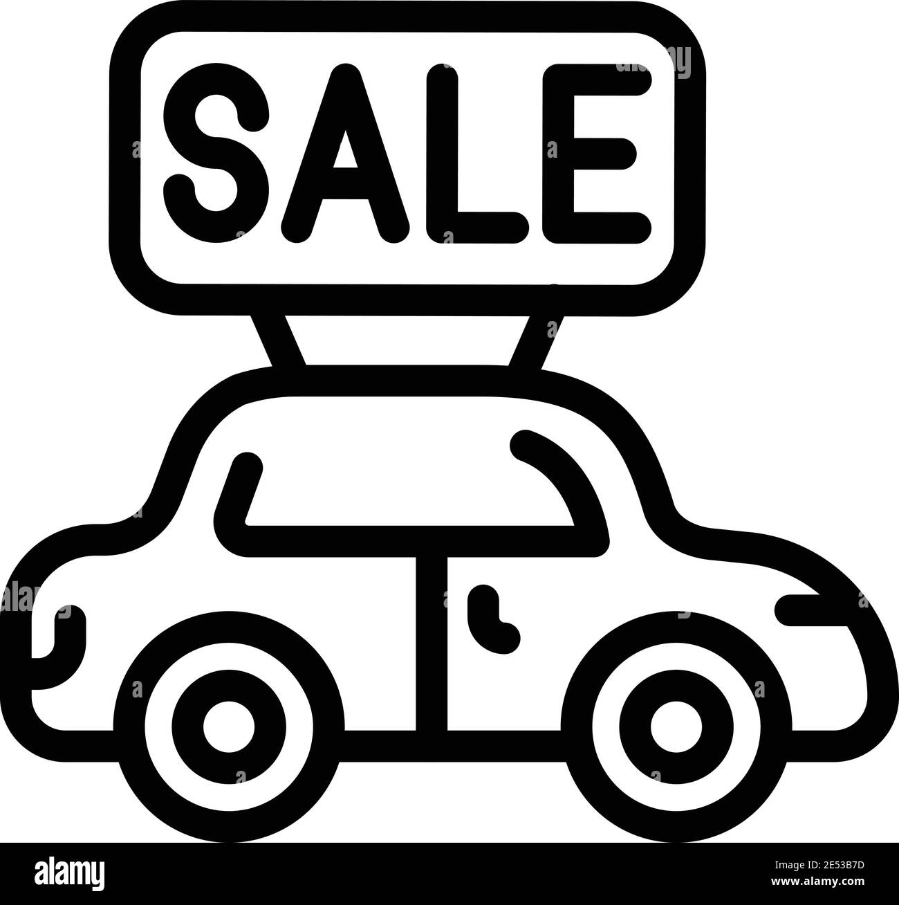 Rent car icon. Outline rent car vector icon for web design isolated on