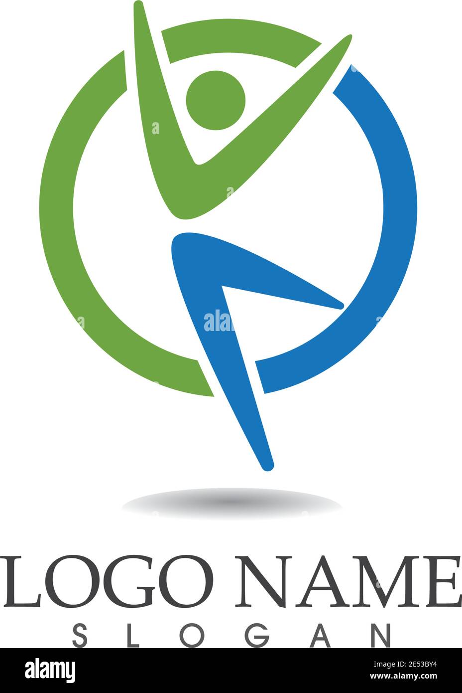 Athletic yoga people logo vector Stock Vector Image & Art - Alamy