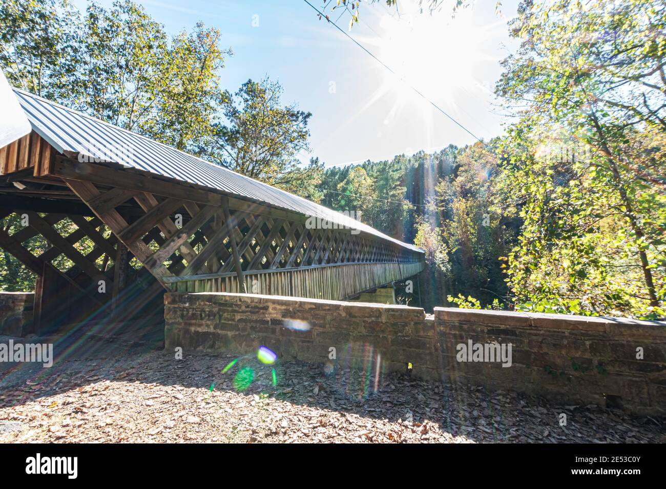 Oneonta, Alabama/USA Oct. 17, 2020 The historic Horton Mill Covered