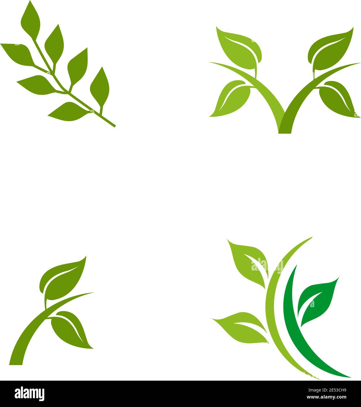 Green leaf icon logo design inspiration vector illustration template ...