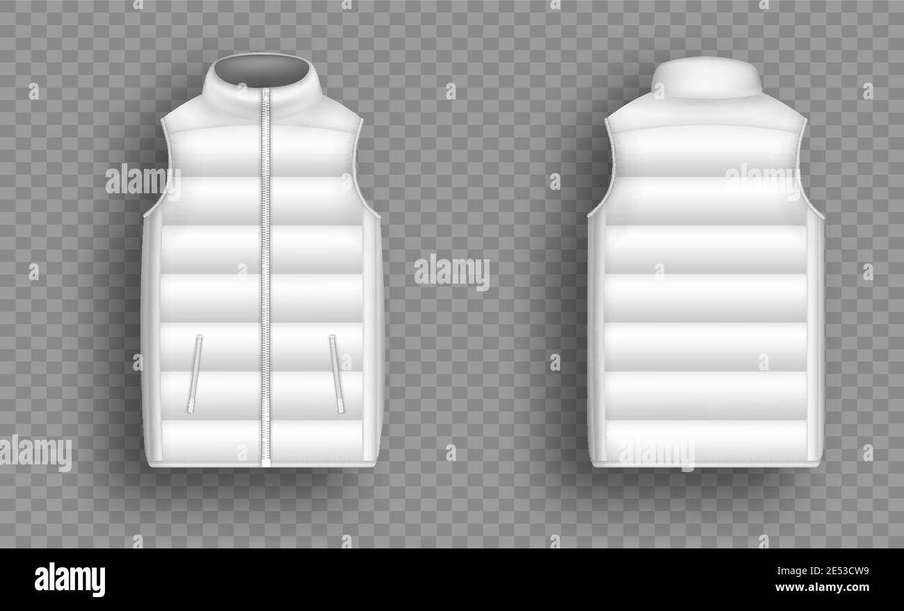 Puffer vest mockup Stock Vector Images - Alamy