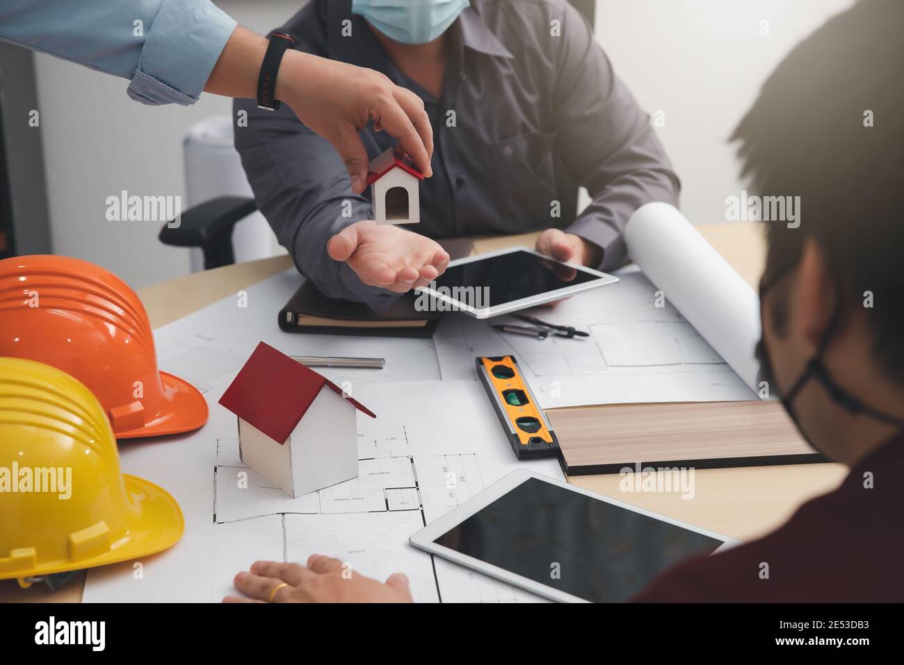Engineer and Architect concept, Engineer Architects and Interior ...