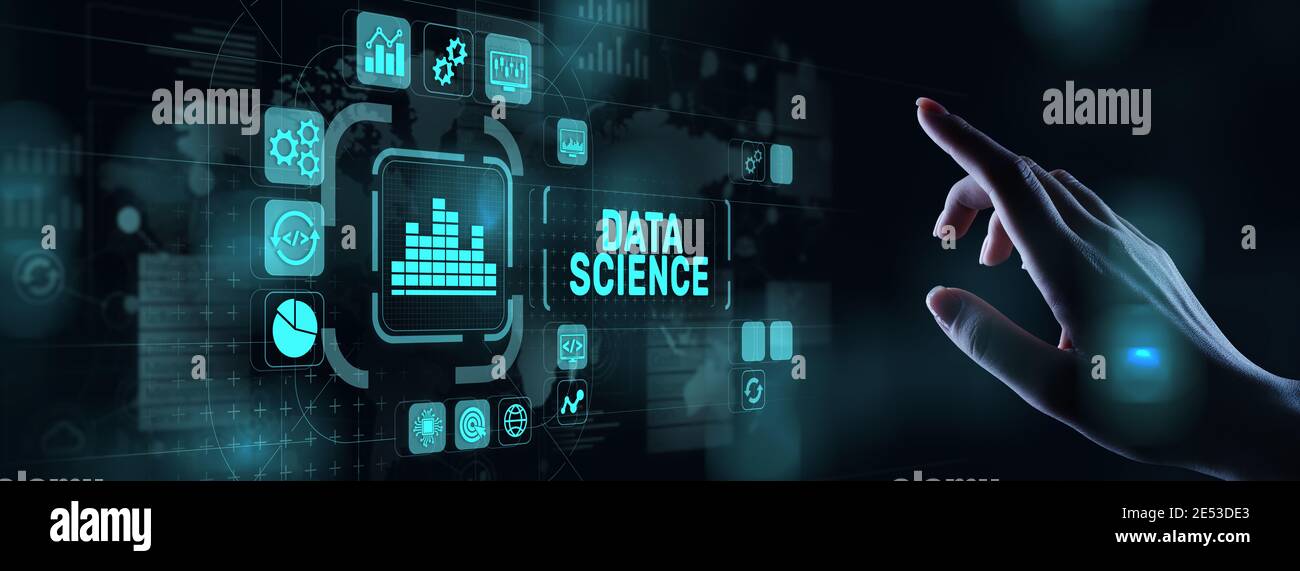 Big Data science analysis business technology concept on virtual screen ...