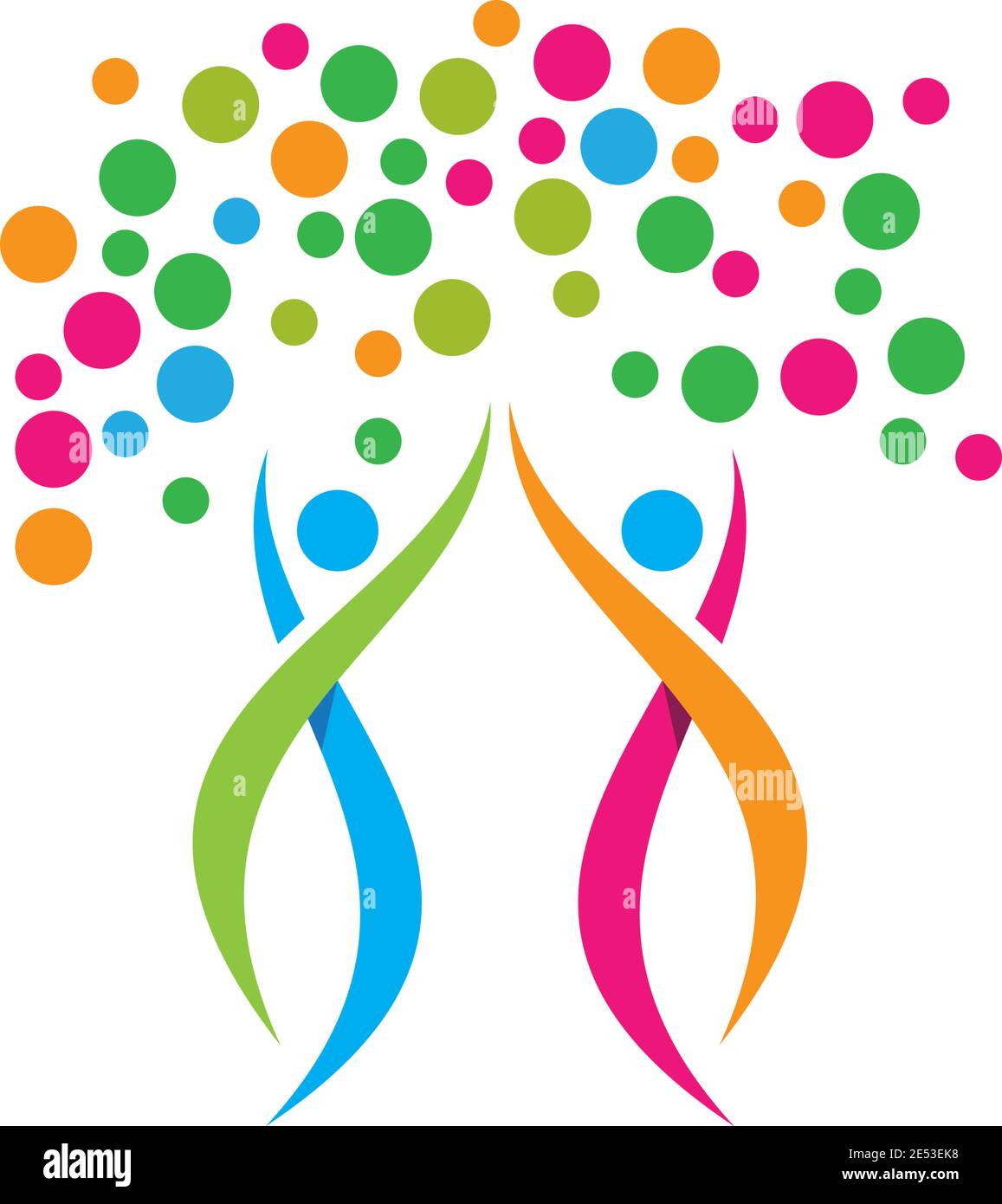 Adoption and community care Logo template vector icon Stock Vector