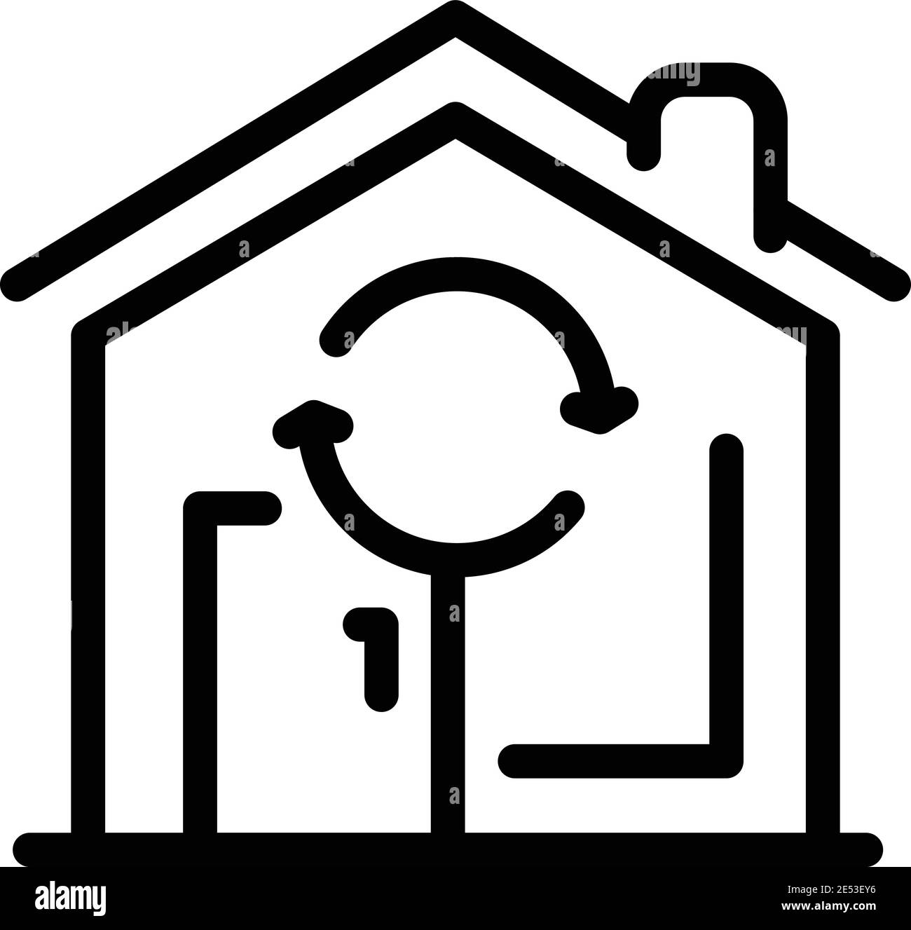 Agency rent house icon. Outline agency rent house vector icon for web ...