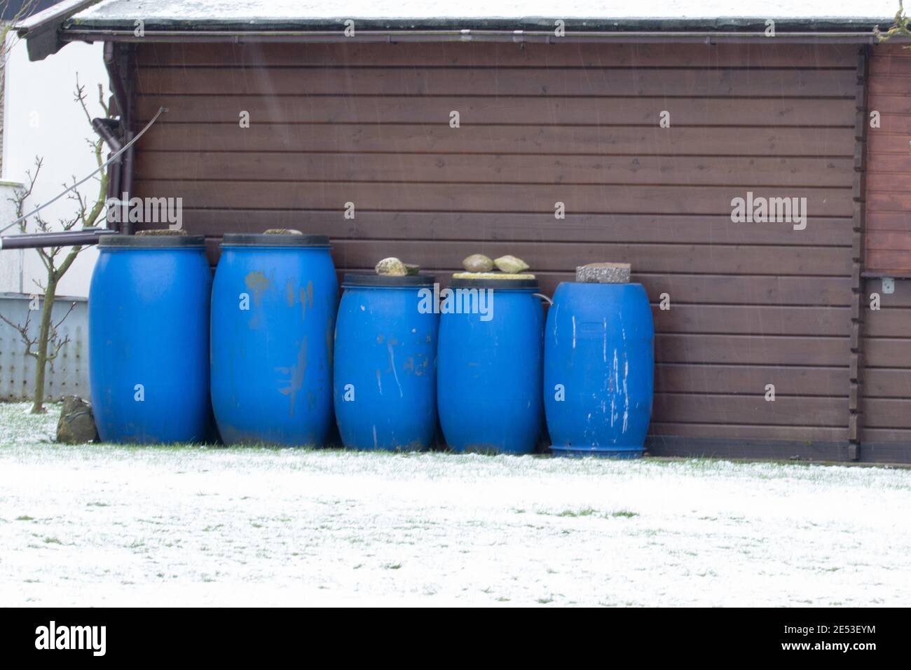 Blue barrels hires stock photography and images Alamy