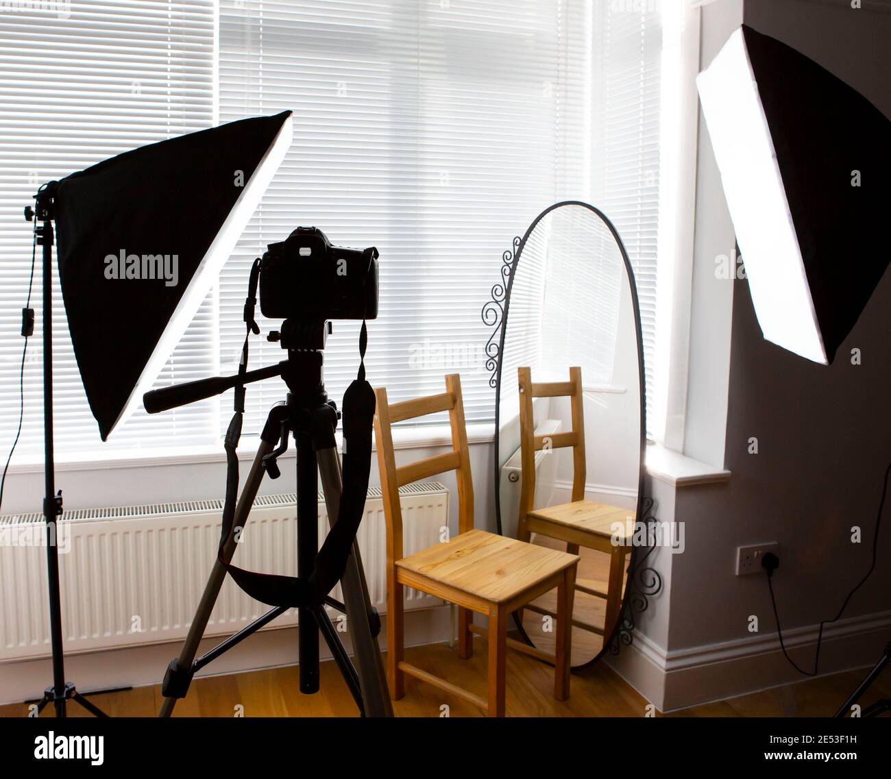 Photographer's home studio Stock Photo