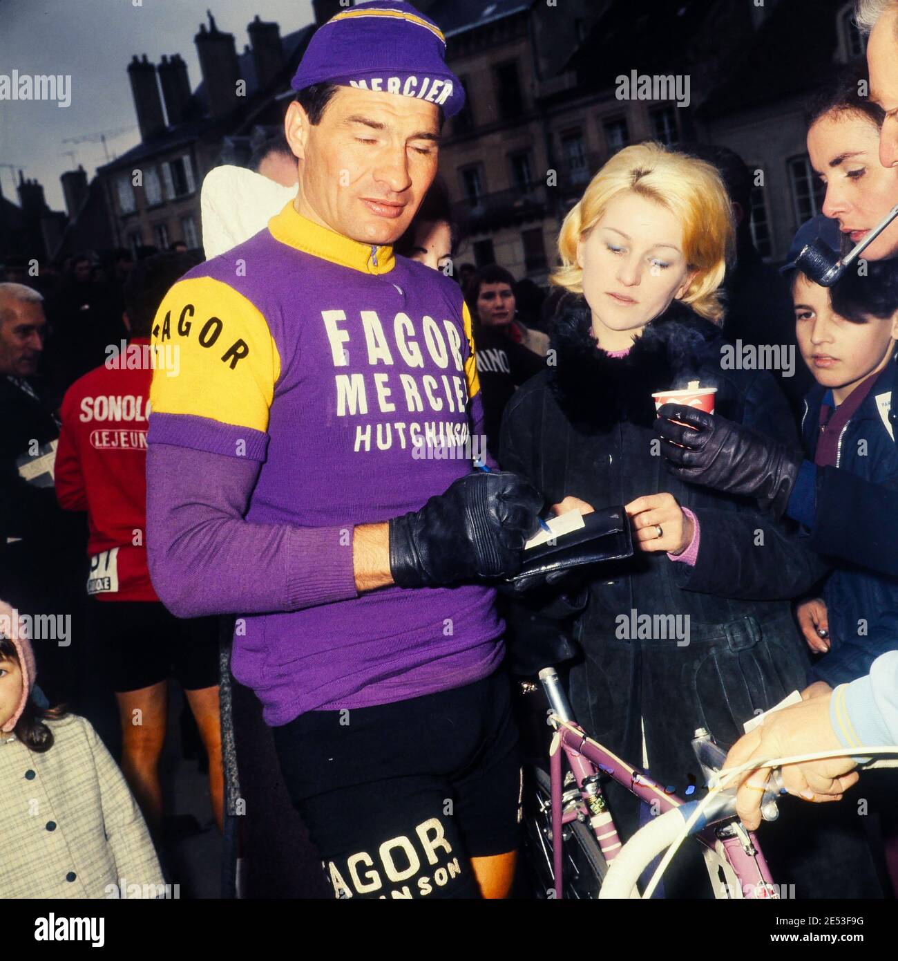 Paris Nice Bicycle Race Raymond Poulidor France March 1970 Stock Photo Alamy