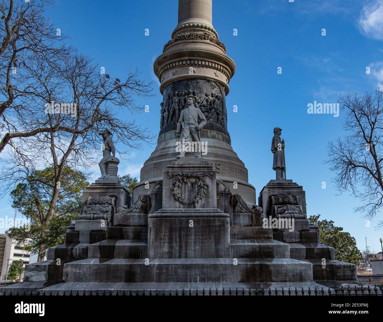 Montgomery, Alabama/USA-January 20, 2018: Confederate Memorial Monument built in 1886 on the state capital grounds., commemorates Alabamians who fough Stock Photo