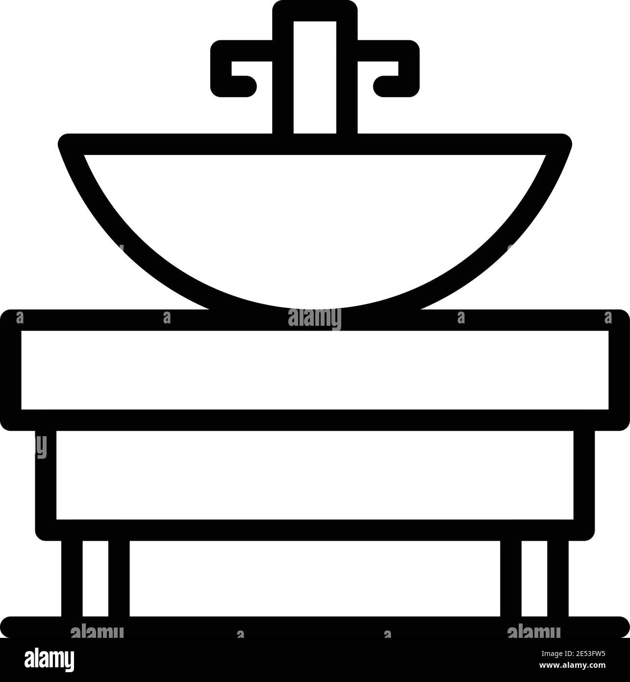 Bath sink system icon. Outline bath sink system vector icon for web ...