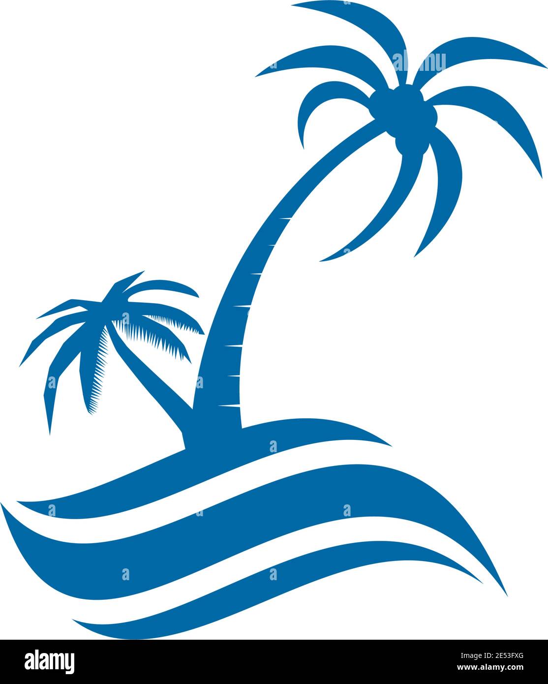 Coconut tree icon logo design inspiration vector template Stock Vector ...