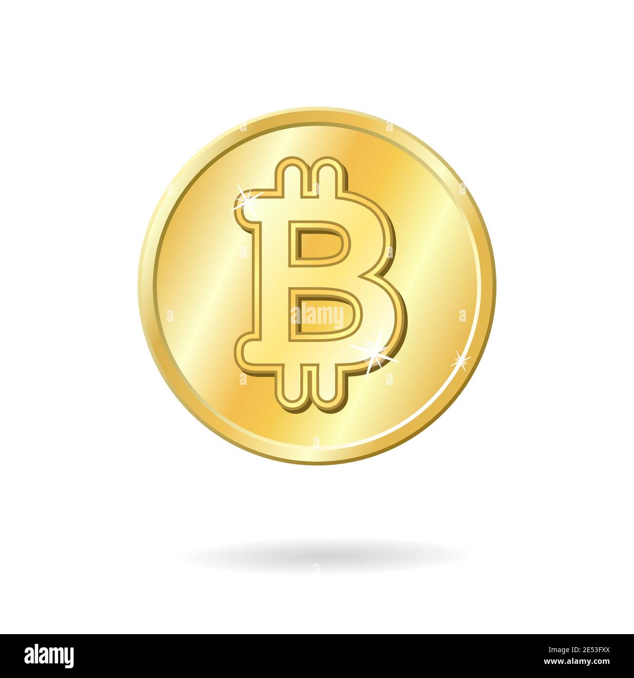 Bitcoin currency sign isolated icon vector illustration Stock Vector ...