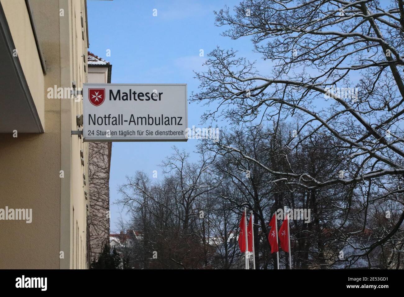 Malteser Krankenhaus St. Carolus in Görlitz, Notfall Ambulanz Stock Photo