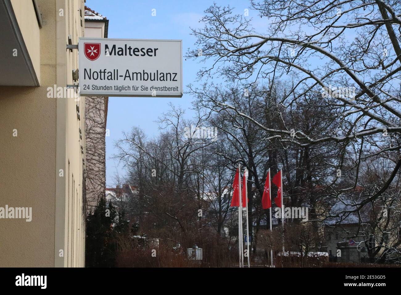 Malteser Krankenhaus St. Carolus in Görlitz, Notfall Ambulanz Stock Photo