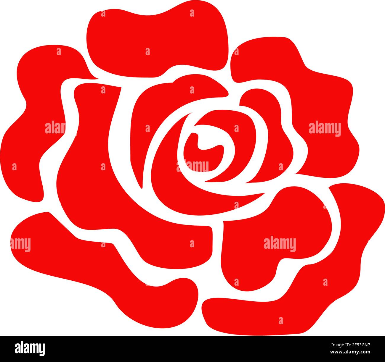 Rose icon logo design inspiration vector template Stock Vector Image ...