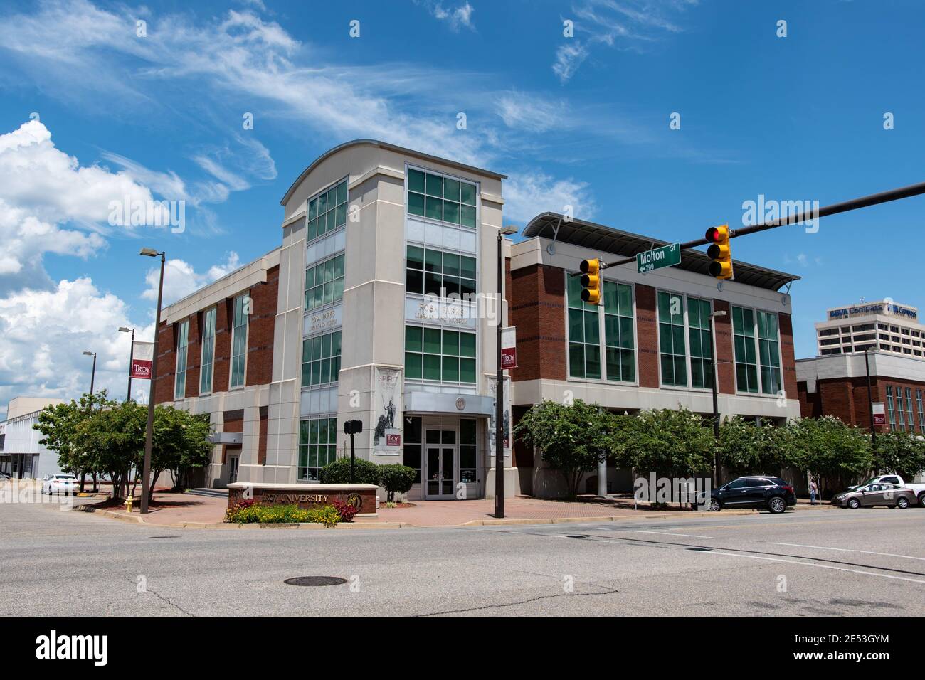 Montgomery, Alabama/USA-August 6, 2018: Rosa Parks Library and Museum celebrates the life and legacy of Rosa Parks.  This museum opened in 2000 and is Stock Photo