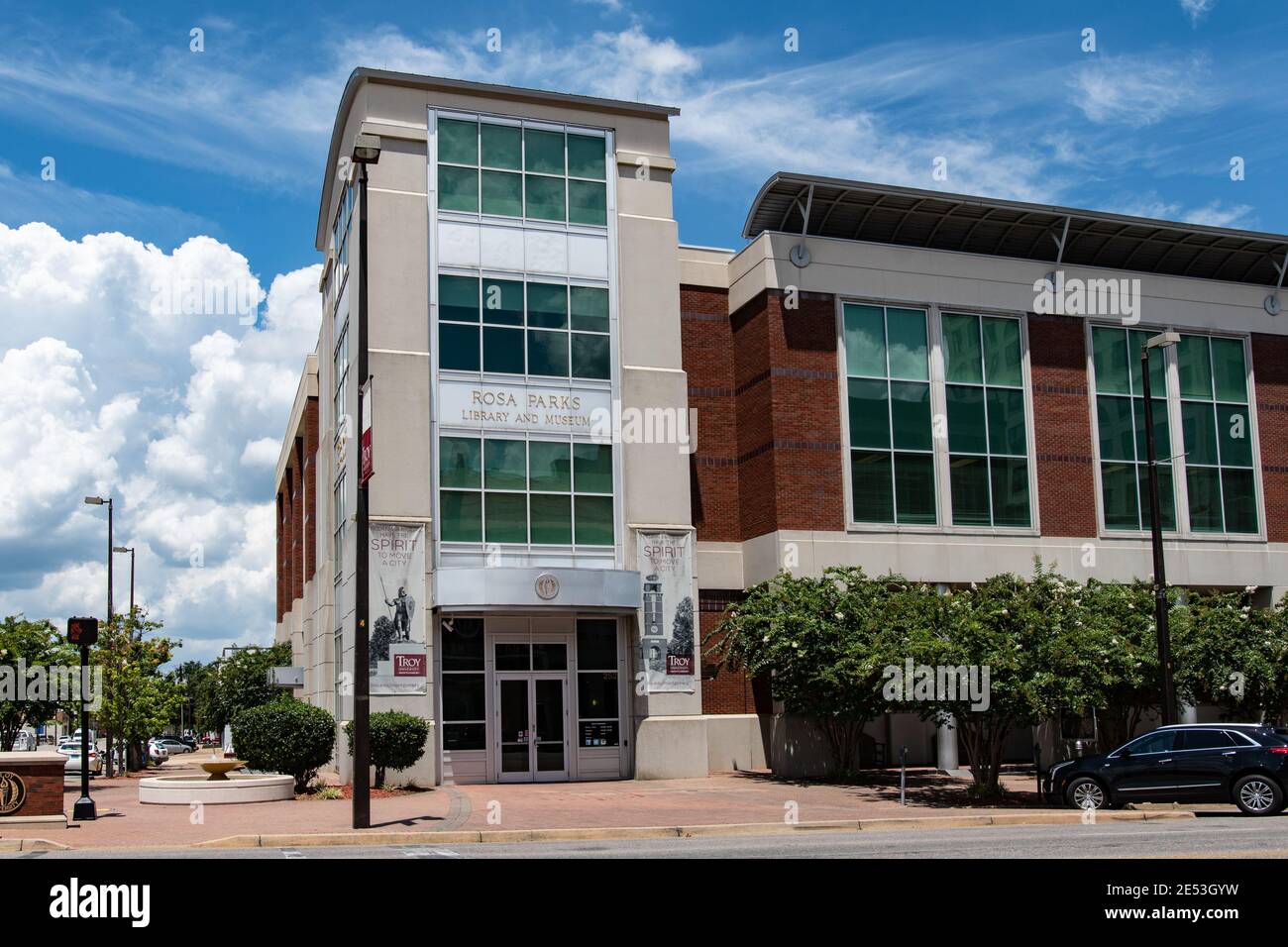 Montgomery, Alabama/USA-August 6, 2018: The Rosa Parks Library and Museum on the campus of Troy University in Montgomery. This museum opened in 2000 a Stock Photo