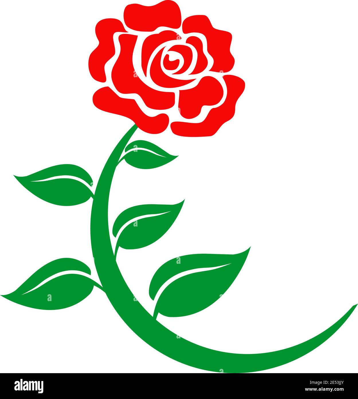 Rose icon logo design inspiration vector template Stock Vector Image ...