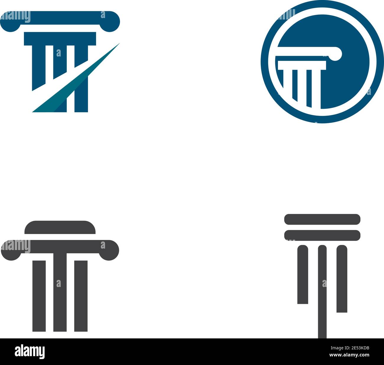 Pillar Logo Template vector icon illustration design Stock Vector