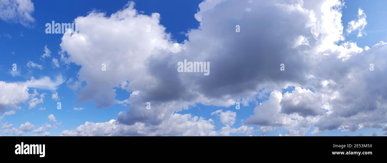 Sky panorama with clouds as background Stock Photo - Alamy