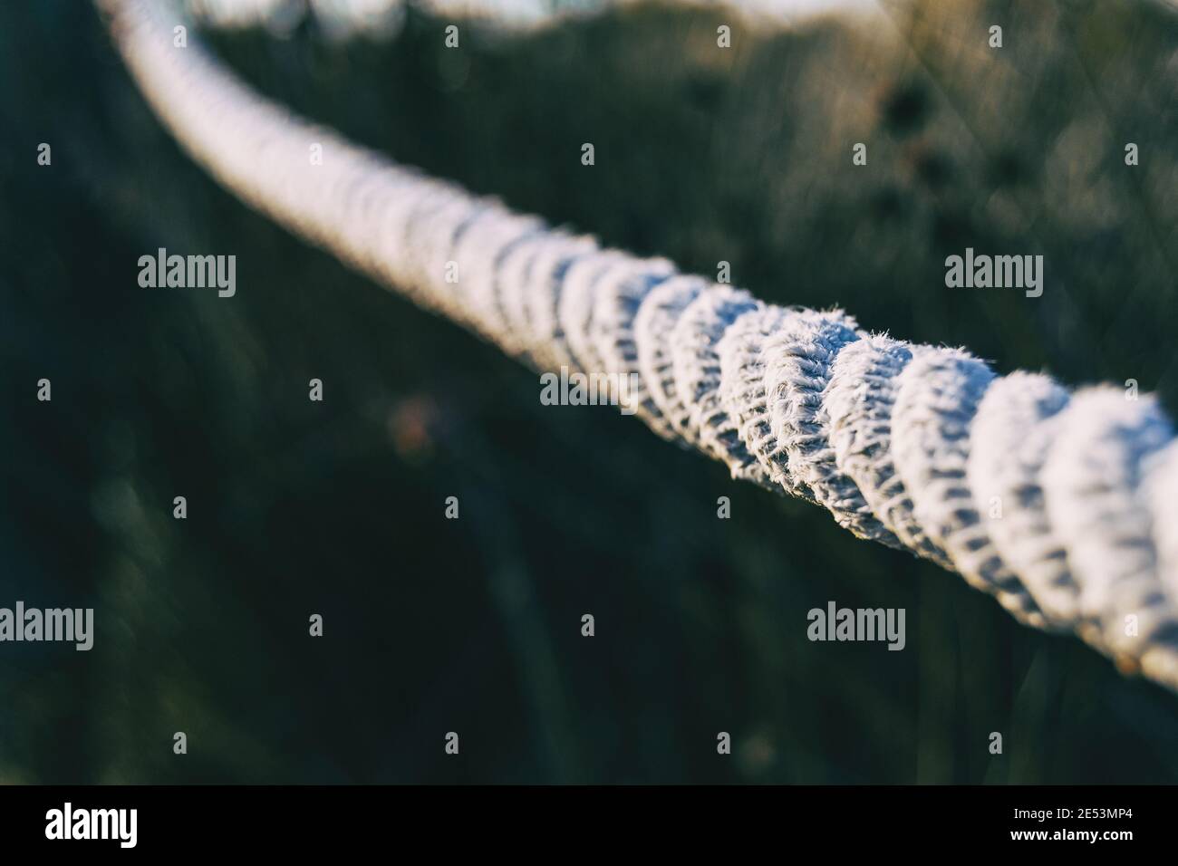 natural jute rope wound on a pole Stock Photo Alamy
