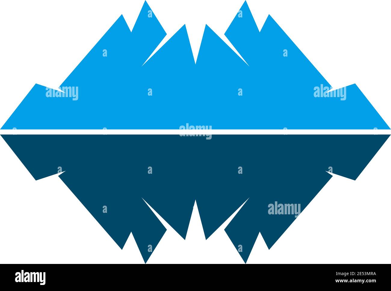 Iceberg logo icon design illustration vector template Stock Vector