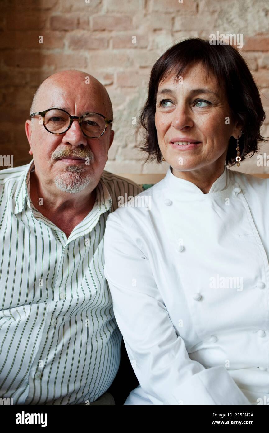 Teresa Carles i Ramón Barri, de FLAX & LAKE. Barcelona. Stock Photo