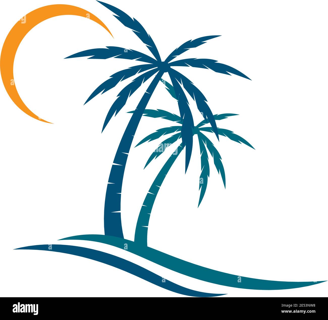 Palm tree logo template illustration vector Stock Vector Image & Art ...