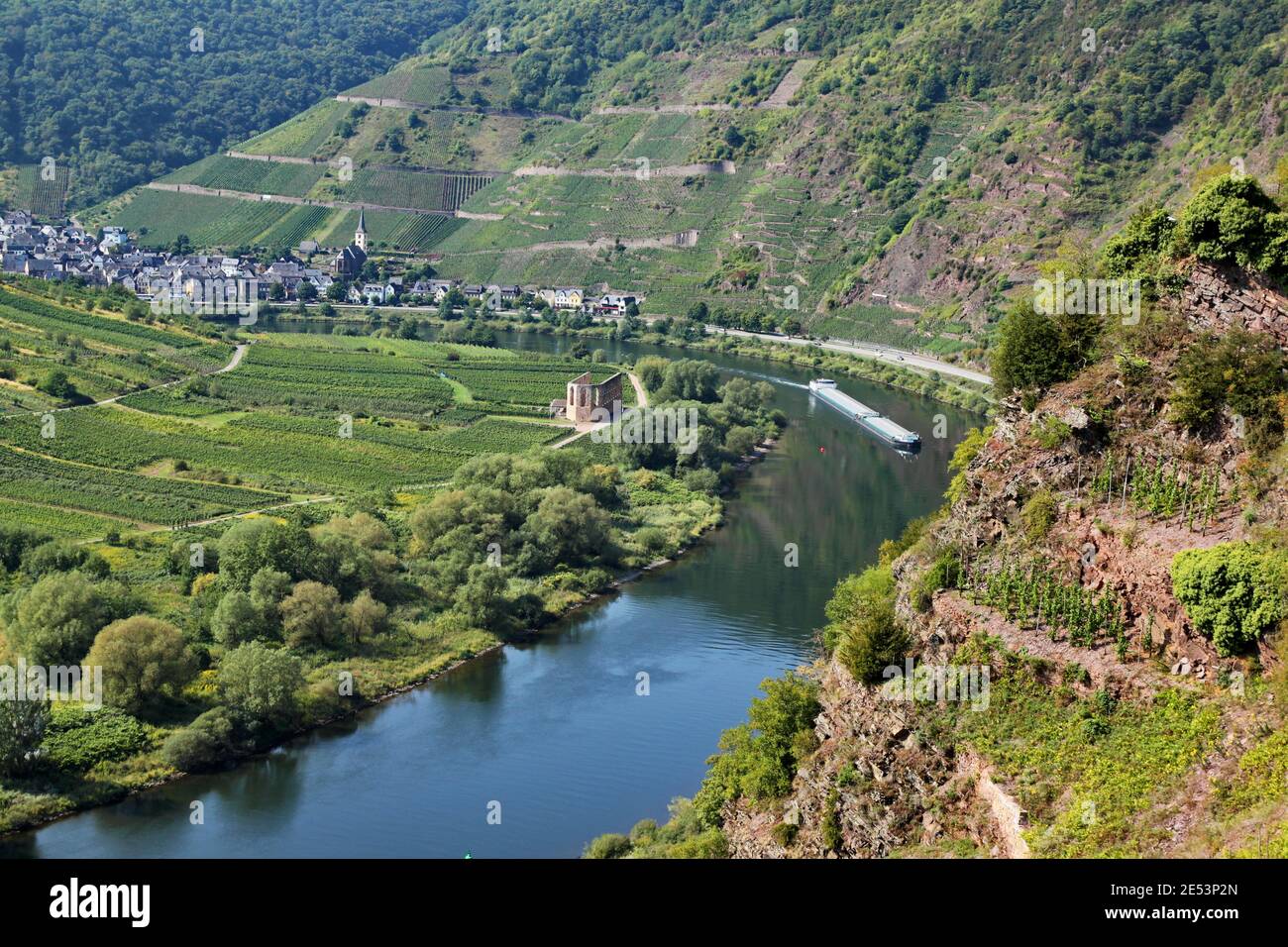 Germany, Moselle, via ferrata Calmont Stock Photo