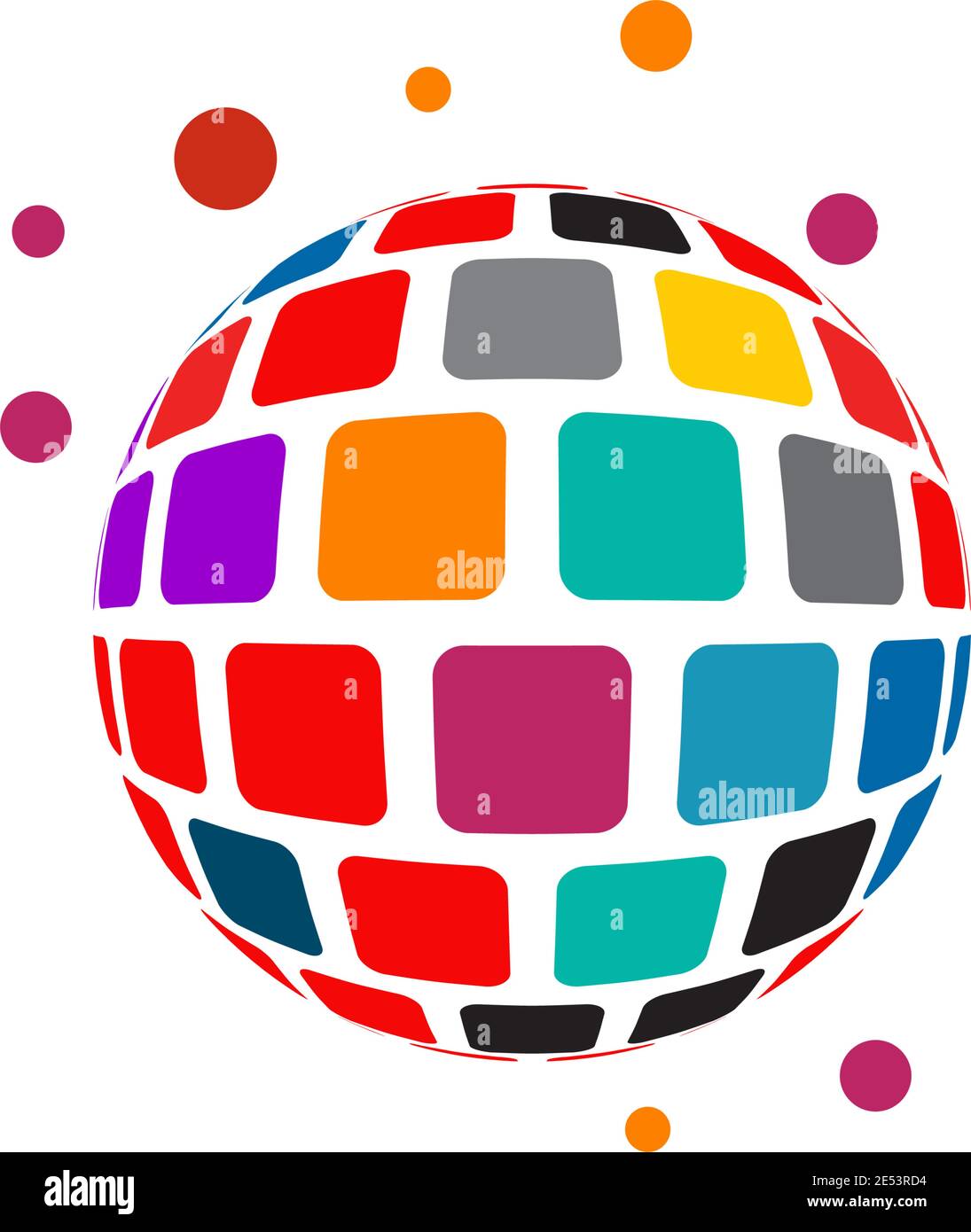 Disco Ball icon illustration design vector template Stock Vector