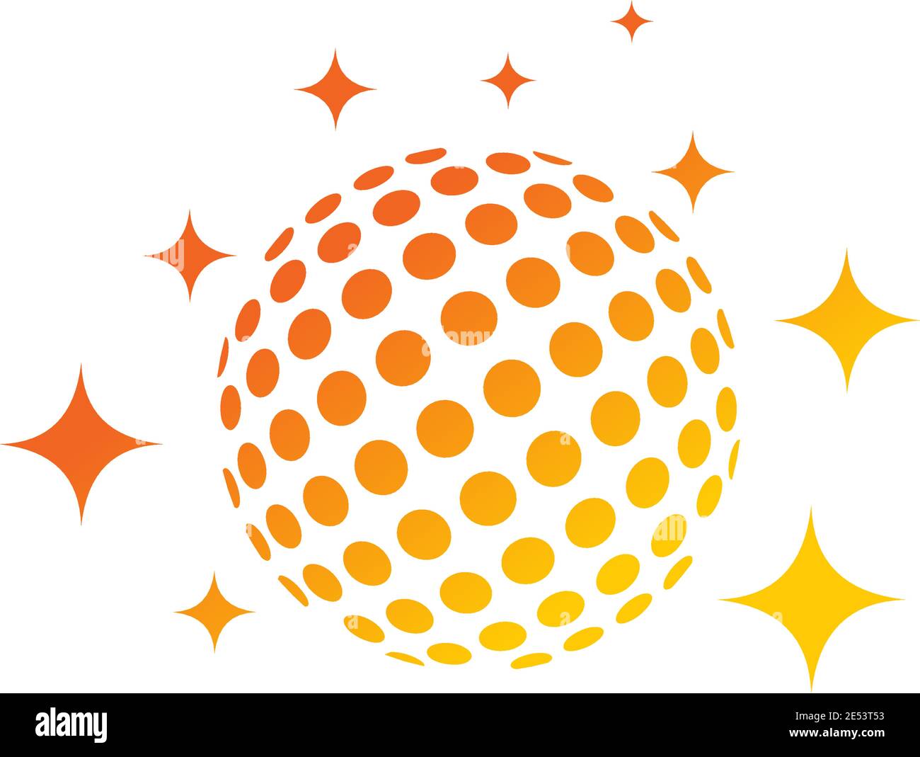 Disco Ball icon illustration design vector template Stock Vector