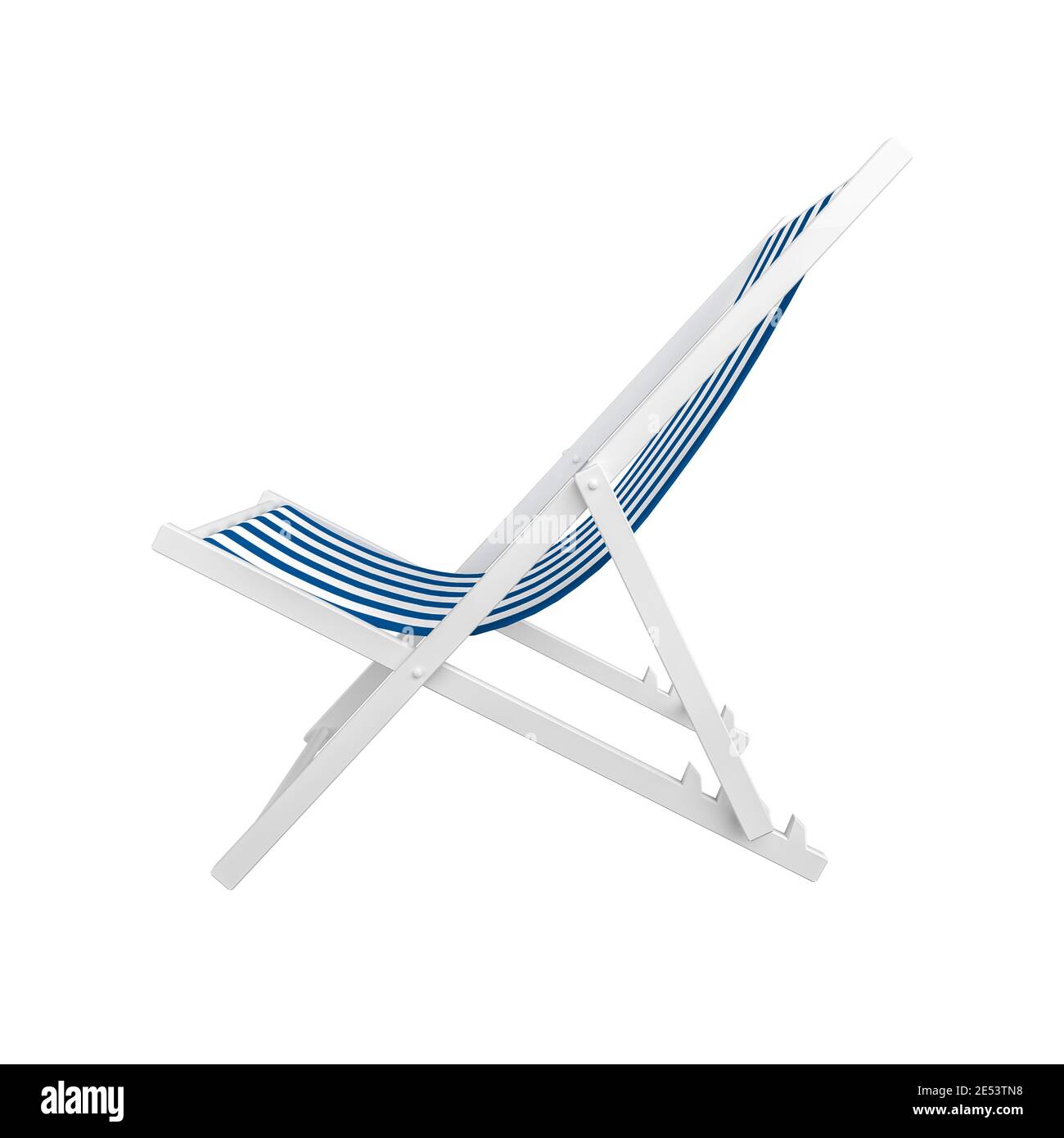 Beach chair isolated on white background with CLIPPING PATH, 3d ...