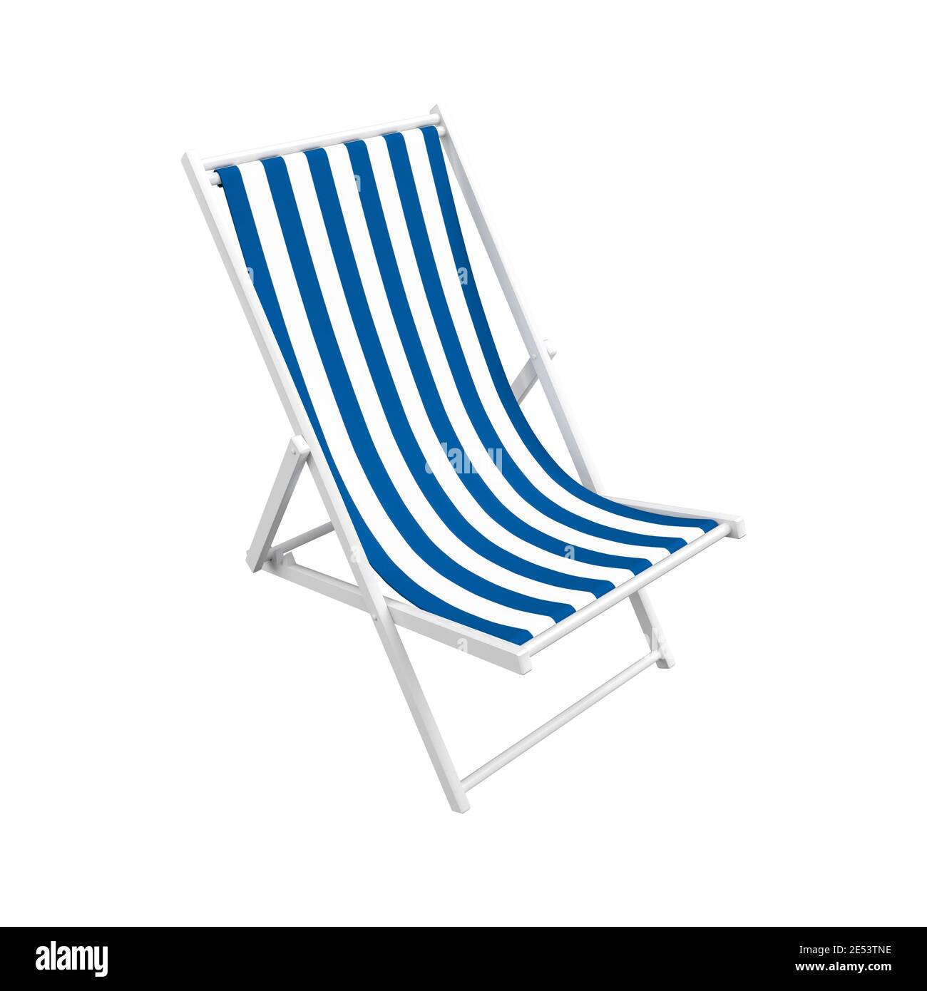 Beach chair isolated on white background with CLIPPING PATH, 3d ...