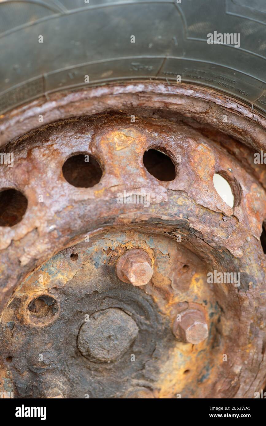 Old Rusty Wheel Stock Photo