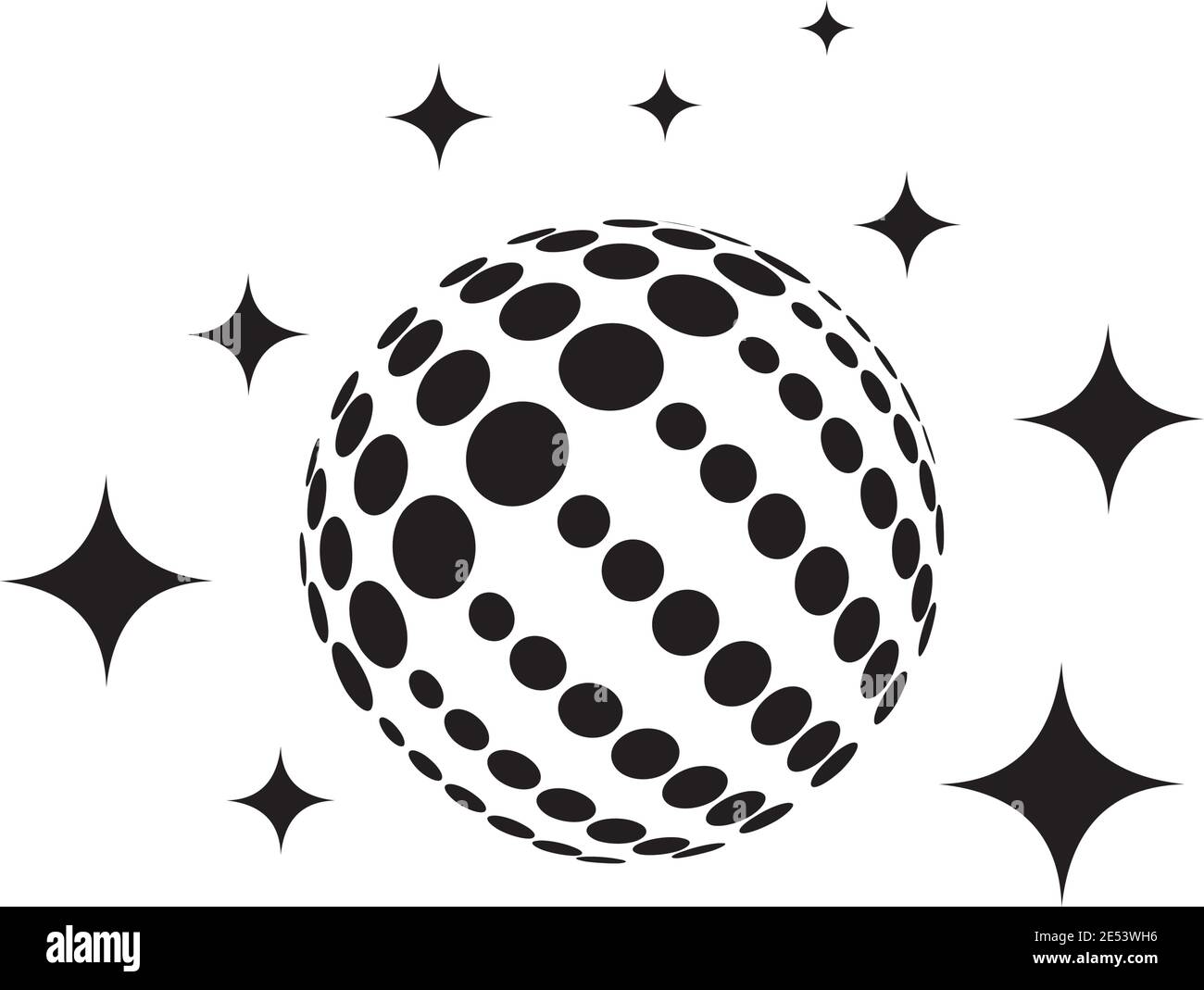 Disco Ball icon illustration design vector template Stock Vector