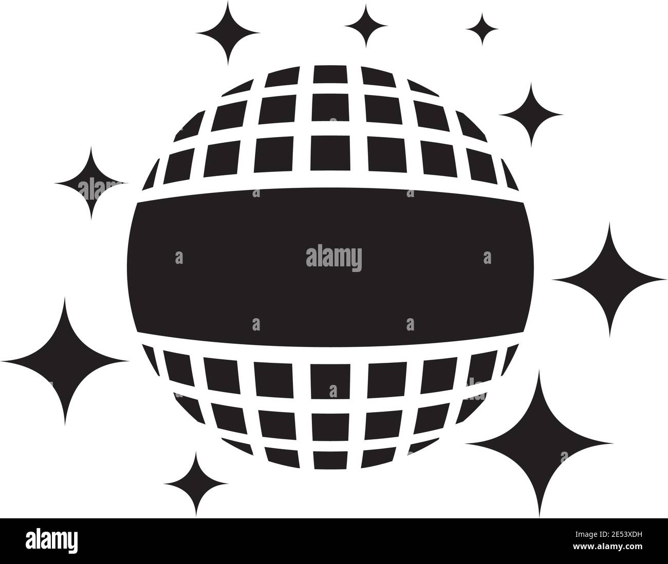 Disco Ball icon illustration design vector template Stock Vector