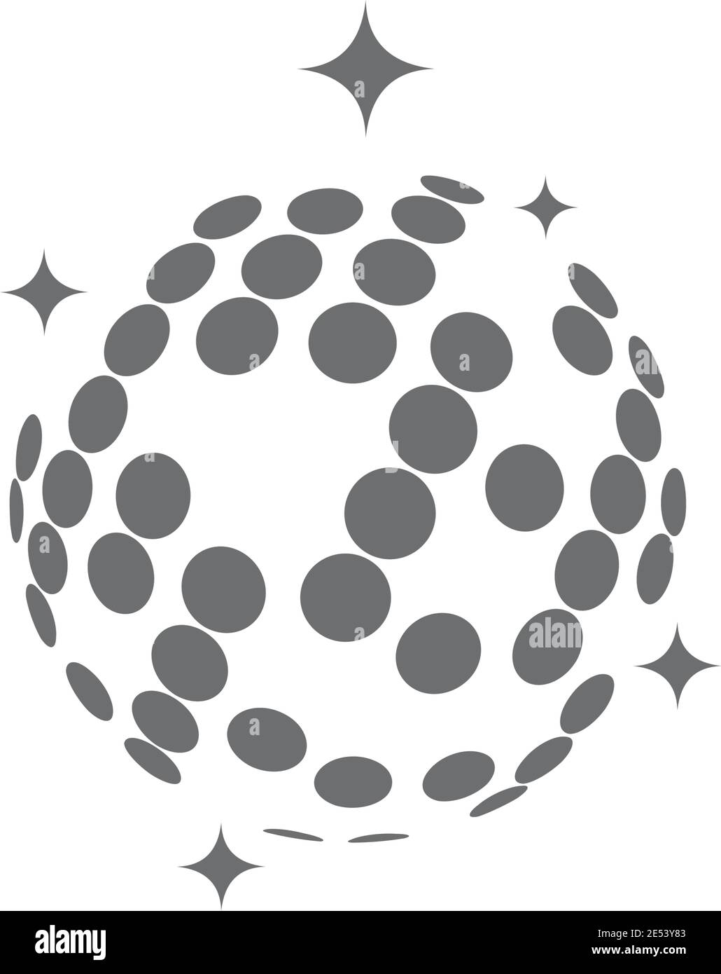 Disco Ball icon illustration design vector template Stock Vector
