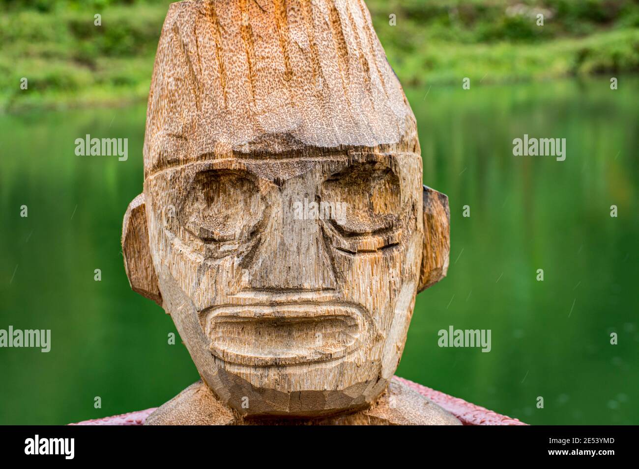 Wooden Head Dominican Republic Stock Photo Alamy