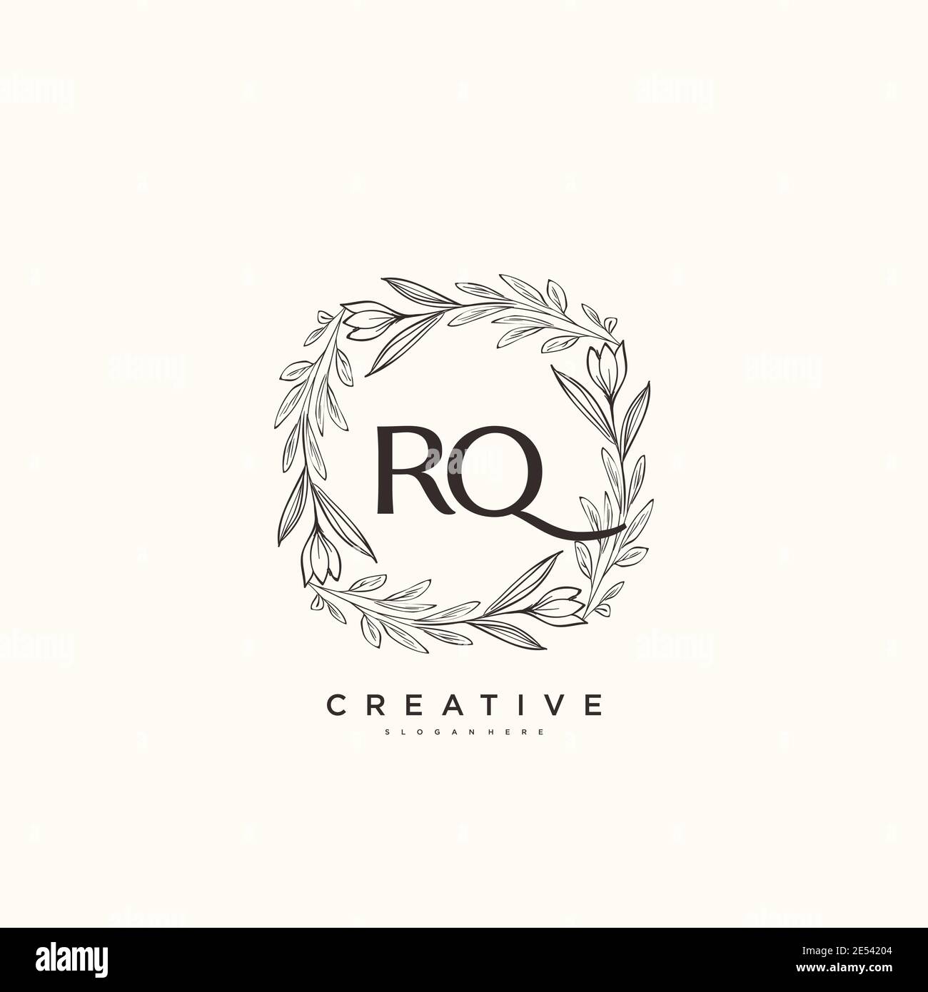 RQ Beauty vector initial logo art, handwriting logo of initial ...