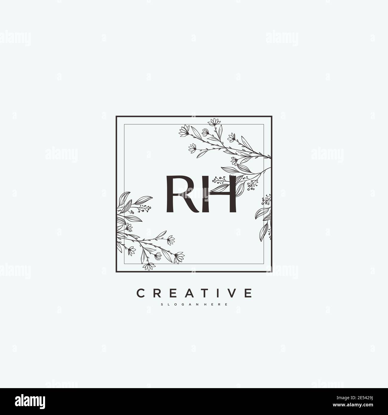 RH Beauty vector initial logo art, handwriting logo of initial ...