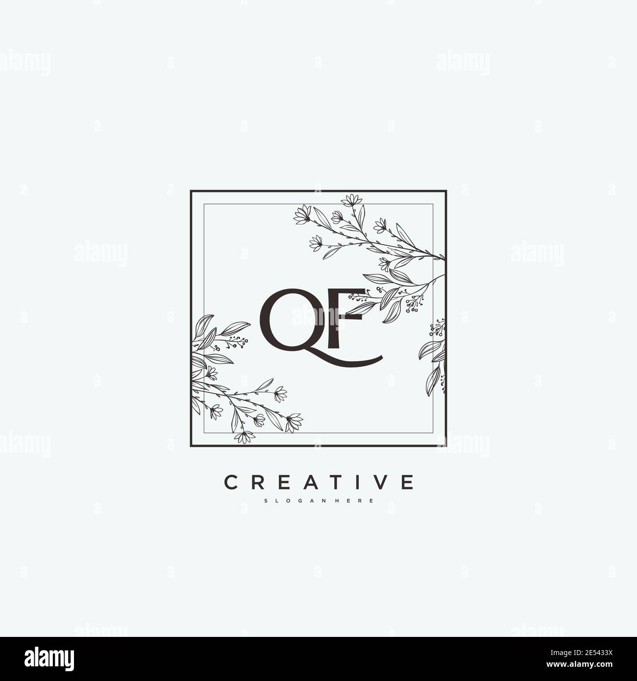 QF Beauty vector initial logo art, handwriting logo of initial ...