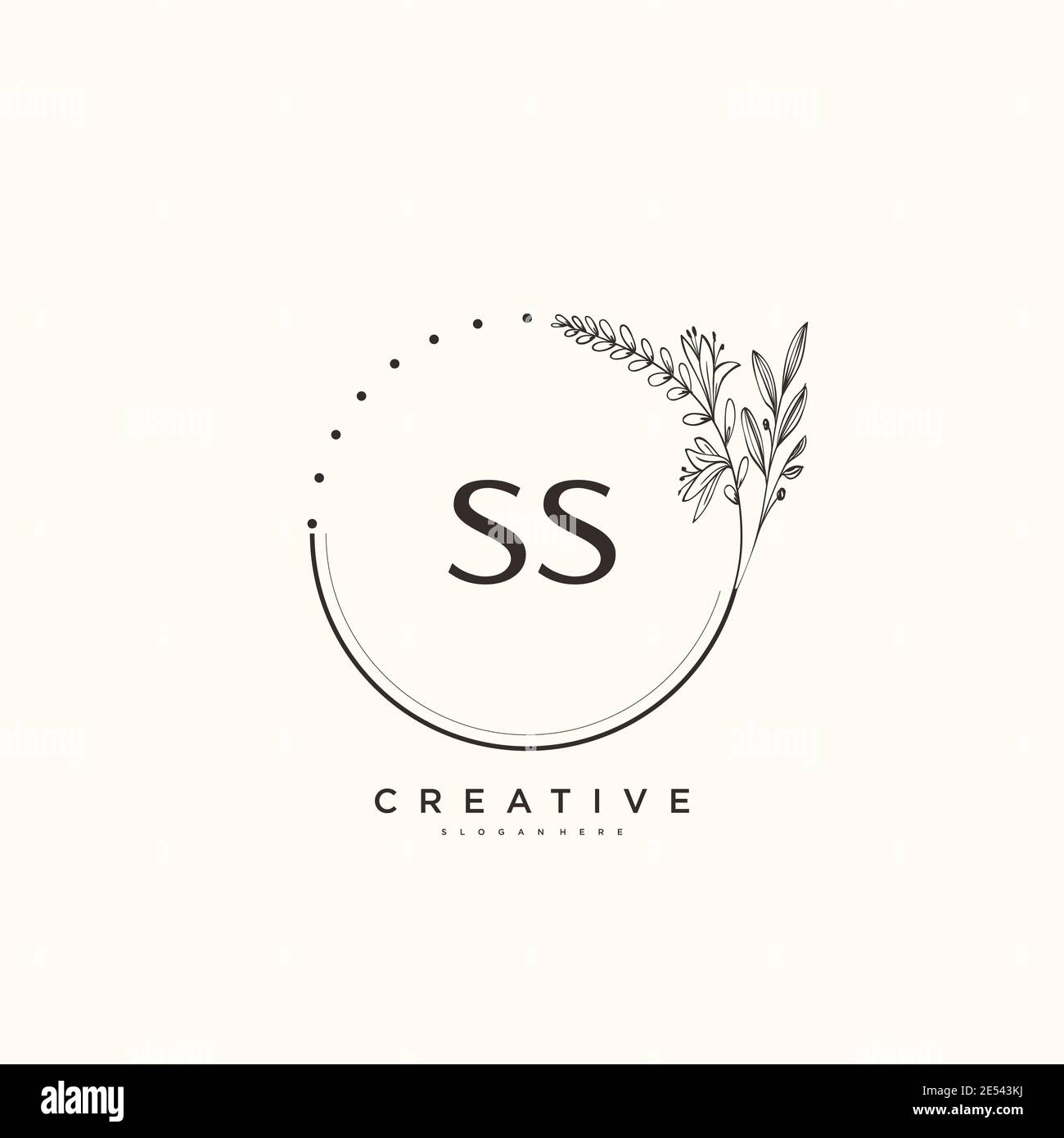 SS Beauty vector initial logo art, handwriting logo of initial signature,  wedding, fashion, jewerly, boutique, floral and botanical with creative  temp Stock Vector Image \u0026 Art - Alamy, image size:1300x1390